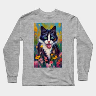 Cat Sticking Tongue Out 2 Long Sleeve T-Shirt